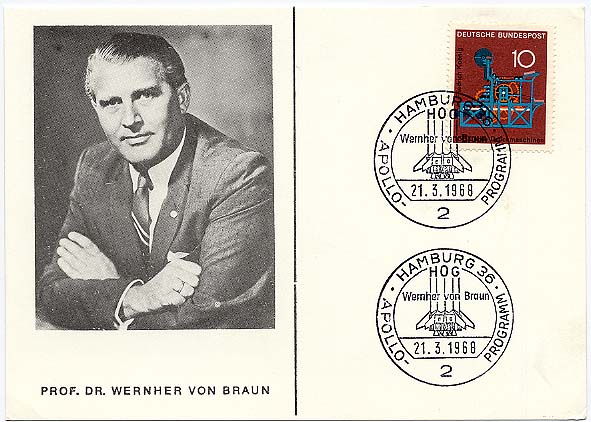 Bundesrepublik Deutschland 21.3.1968 HOG. Erinnerungskarte mit ...