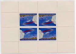 Gerhard Zucker Raketenpost. Vignettenblock zum Flug vom 9.1.1962.  ...