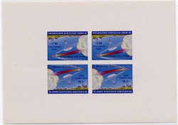 Gerhard Zucker Raketenpost. Vignettenblock zum Flug vom 22.1.1962.  ...