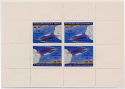Gerhard Zucker Raketenpost. Vignettenblock zum Flug vom 22.1.1962.  ...