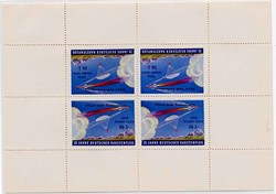 Gerhard Zucker Raketenpost. Vignettenblock zum Flug vom 22.1.1962.  ...