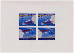 Gerhard Zucker Raketenpost. Vignettenblock zum Flug vom 22.1.1962.  ...