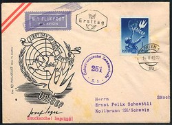 Österreich FDC Unicef. leicht fleckig mit Zensur