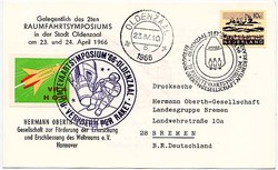 Bundesrepublik 23.4.1966 HOG Postraketen Versuchsstart anläßlich ...