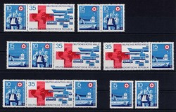 Rotes Kreuz lot postfrischer Zusammendrucke.