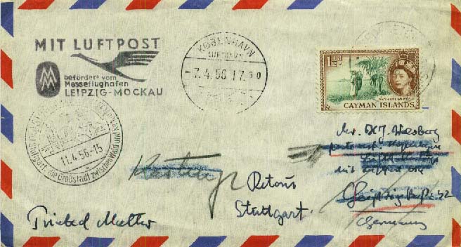 Leipziger Frühjahresmesse 1956 Messesonderflugpost, Zuleitungspost ...