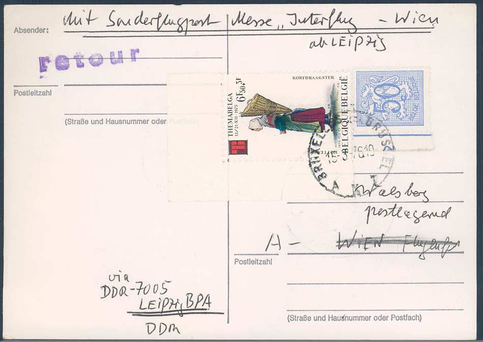 Leipziger Frühjahrsmesse 1976. Messesonderflugverkehr, Zuleitung ...