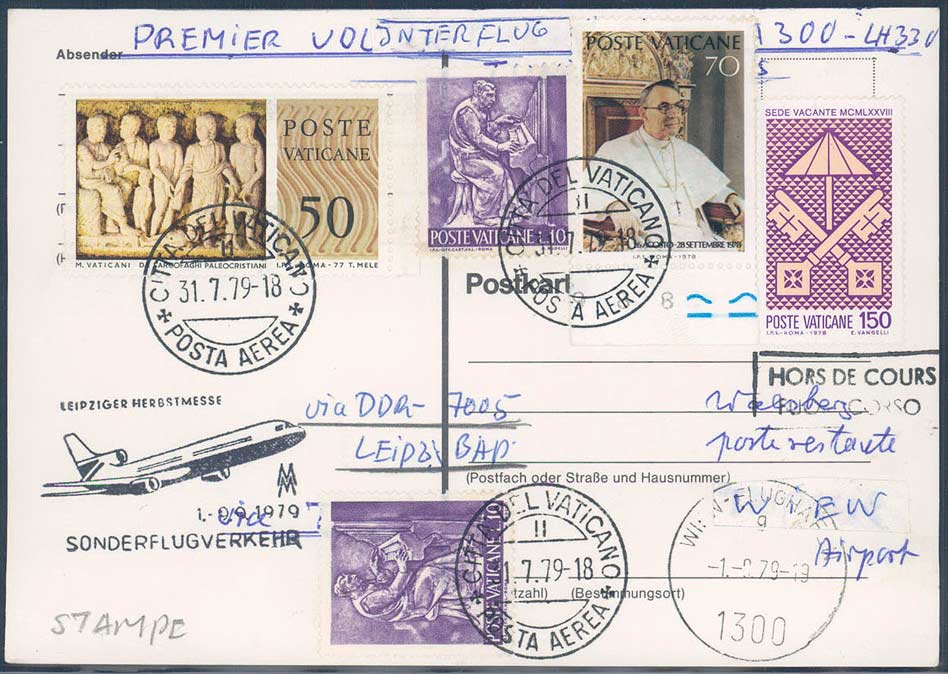 Leipziger Herbstmesse 1979. Messesonderflugverkehr, Zuleitung ...