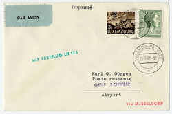 Lufthansa 1.4.1961 Erstflug von Düsseldorf nach Genf, Zuleitung aus ...