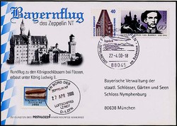 Luftschiff Zeppelin NT, 27.04.2000, Bayernflug. Beleg mit ...