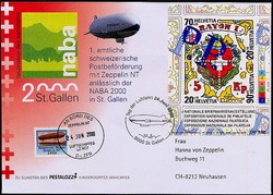 Luftschiff Zeppelin NT, 24.06.2000, Erste amtliche Zeppelinpost der ...