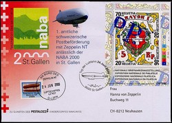 Luftschiff Zeppelin NT, 24.06.2000, Erste amtliche Zeppelinpost der ...