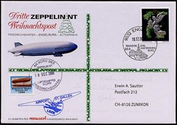 Luftschiff Zeppelin NT, 18.12.2000, Dritte Zeppelin NT Weihnachtspost ...
