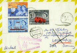 Leipziger Herbstmesse 1961 Messesonderflug, Zuleitungspost aus ...