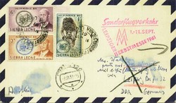 Leipziger Herbstmesse 1961 Messesonderflug, Zuleitungspost aus Sierra ...