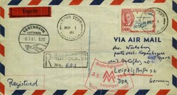 Leipziger Frühjahrsmesse 1961 Messesonderflug, Zuleitungspost von ...