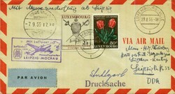 Leipziger Herbstmesse 1955 Messesonderflugpost, Zuleitungspost aus ...
