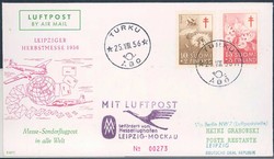 Leipziger Herbstmesse 1956 Messesonderflugpost, Zuleitungspost aus ...