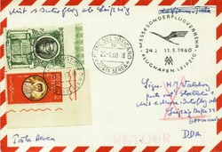 Leipziger Frühjahrsmesse 1960 Messesonderflugpost, Zuleitungspost ...