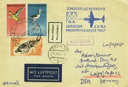 Leipzig spring fair 1962 special fair air mail service, mail from New ...