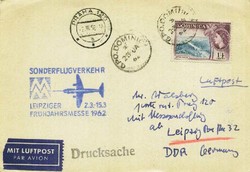Leipziger Frühjahrsmesse 1962 Messesonderflugpost, Zuleitung aus ...