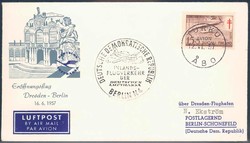 16.06.1957 - Lufthansa Sonderflugbrief vom Eröffnungsflug ...