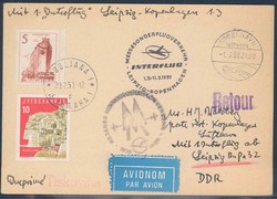 Leipziger Frühjahrsmesse 1959. Messesonderflugverkehr, Zuleitung von ...