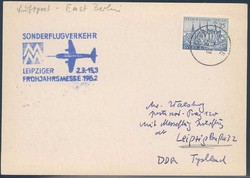 Leipziger Frühjahrsmesse 1962. Messesonderflugverkehr, Zuleitung ...