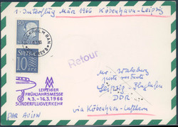 Leipziger Frühjahrsmesse 1966. Messesonderflugverkehr, Zuleitung ...