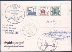 Leipziger Frühjahrsmesse 1987 Messesonderflugverkehr, Zuleitung ...