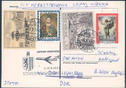 Leipziger Herbstmesse 1977. Messesonderflugverkehr, Zuleitung ...