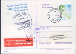 Leipziger Herbstmesse 1983. Messesonderflugverkehr, Zuleitung UNO ...