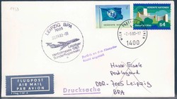 Leipziger Herbstmesse 1983. Messesonderflugverkehr, Zuleitung UNO ...