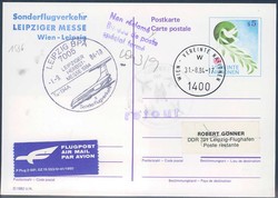 Leipziger Herbstmesse 1984. Messesonderflugverkehr, Zuleitung UNO ...