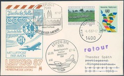 Leipziger Herbstmesse 1987 Messesonderflugverkehr, Zuleitung UNO Wien ...