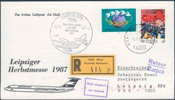 Leipziger Herbstmesse 1987 Messesonderflugverkehr, Zuleitung UNO Wien ...