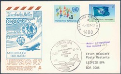 Leipziger Herbstmesse 1987 Messesonderflugverkehr, Zuleitung UNO Wien ...