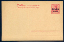 Ganzsache , Details siehe Abbildung,