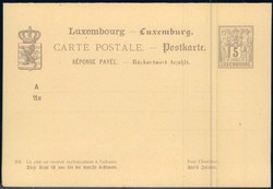 Ganzsache , Details siehe Abbildung, "vvr"