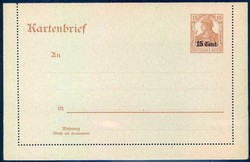 Ganzsache, Deutsche Besetzung I. WK Etappengebiet West Details siehe ...