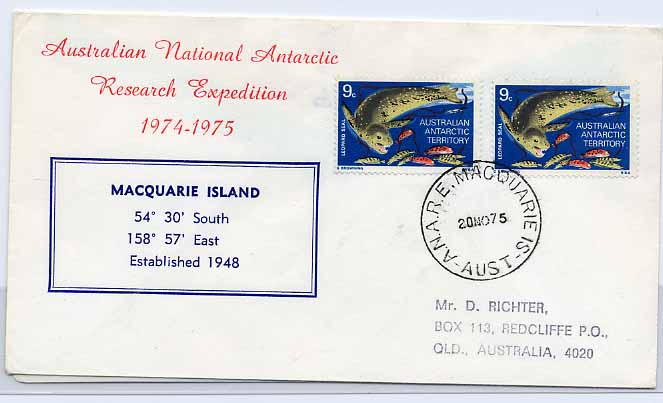 Australische Gebiete in der Antarktis, Beleg aus Macquarie 1975