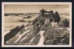 8100 München. Fotokarte mit Ansicht Münchner Haus auf der Zugspitze ...