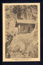 8100 Garmisch Lichtdruck mit Ansicht Hütte am Eingang Höllental in ...