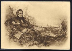 Ganzsache mit Bildnis F. Schubert der österreichischen Post zum 100. ...