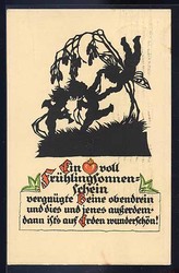 Plischke Karte - Verlag Zittau, Scherenschnitt Künstlerkarte mit ...