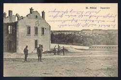 St. Mihel. Lichtdruck mit Ansich Kaserne. Karte mit Feldpost 1917 ...
