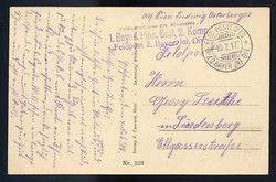 St. Mihel. Lichtdruck mit Ansich Kaserne. Karte mit Feldpost 1917 ...