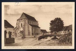 Frankreich. Fotokarte mit Ansicht Kirche Martinpuich. Karte als ...