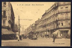 Lille, Lichtdruck mit Straßenansicht, Karte um 1910, Zustand: II.