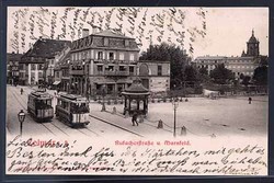 Colmar. Lichtdruck mit Ansicht Rufacher Straße+Mersfeld. Karte mit ...